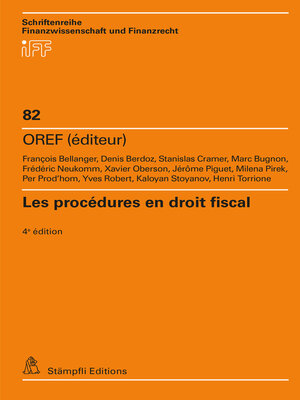 cover image of Les procédures en droit fiscal